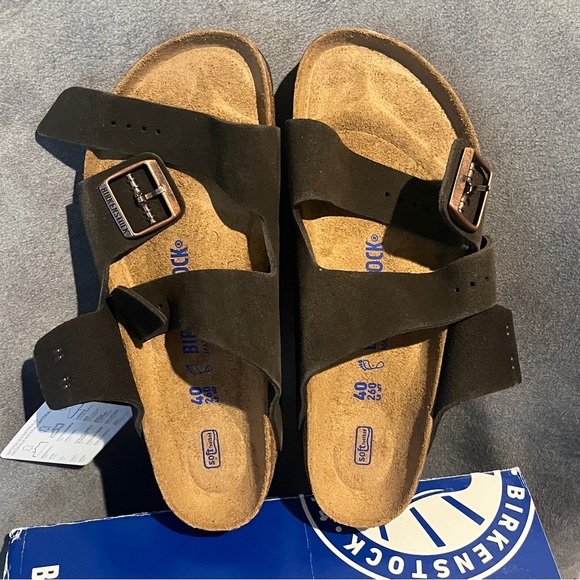 Birkenstock Women’s Arizona Sandals Mocha Suede Soft Footbed Size 9 US - Picture 3 of 16